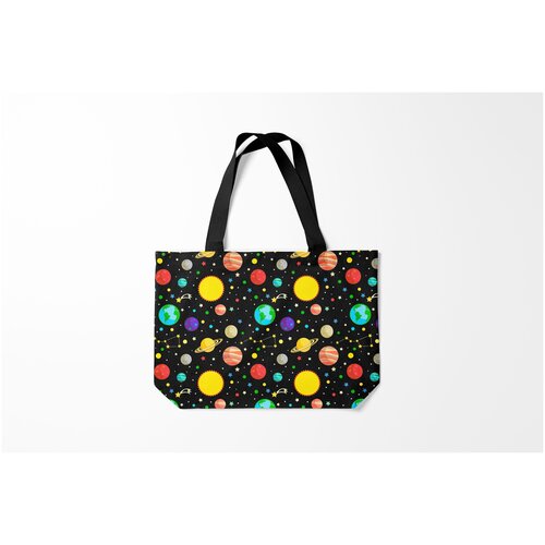 фото Сумка-шоппер / 46х35 см / популярные иллюстрации / астрономия космос солнечная система burnettie