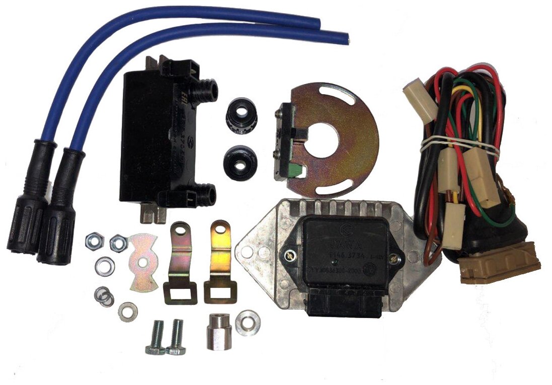 Микропроцессорная бесконтактная система зажигания 1146.3734 Ява с катушкой зажигания 135.3705м и высоковольтными проводами (совек)