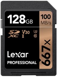 Карта памяти 128Gb - Lexar Micro Secure Digital XC 667X Class 10 U3 V30 LSD128B667