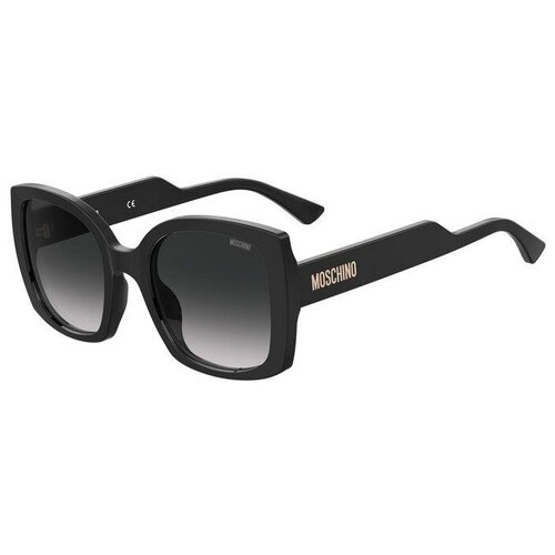 Солнцезащитные очки MOSCHINO, оправа: пластик, для женщин, черный