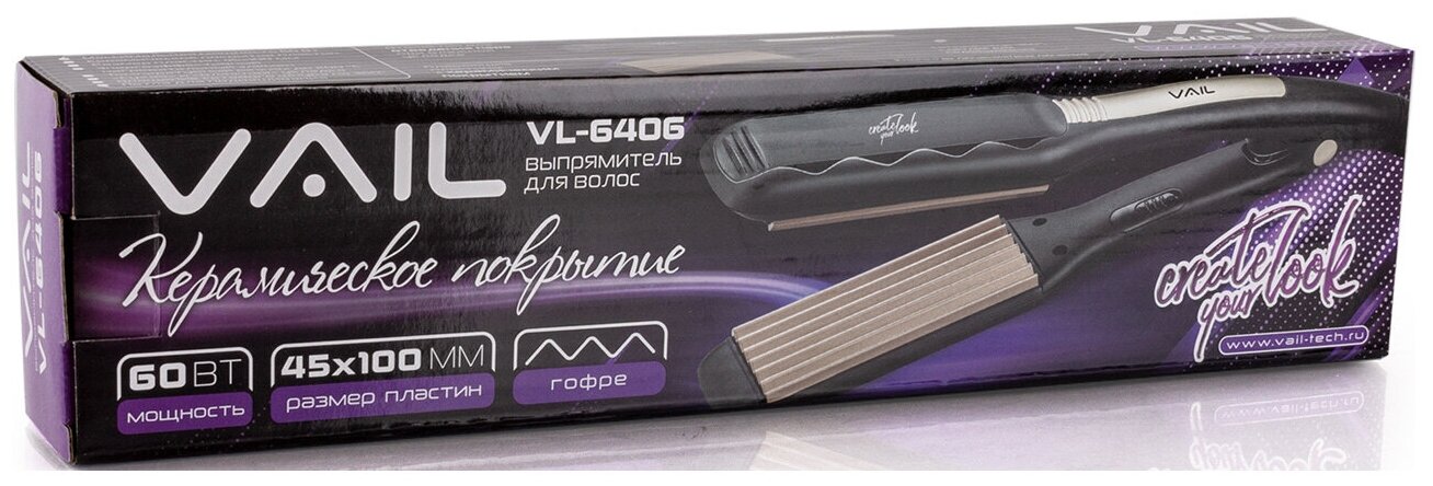 Выпрямитель для волос Vail VL-6406 гофре - фотография № 5