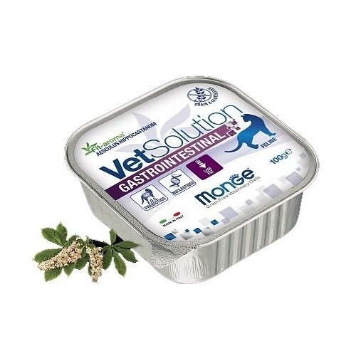 Monge VetSolution Cat Gastrointestinal влажная диета для кошек Гастроинтестинал, 24шт. х 100 г