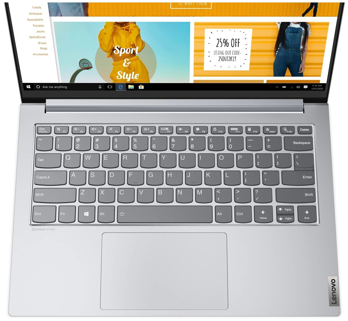 Ультрабук Lenovo Yoga Slim7 Pro 14ACH5 Ryzen 7 5800H 16Gb SSD512Gb AMD Radeon 14 IPS 28K 2880x1800 Windows 11 Home silver WiFi BT Cam