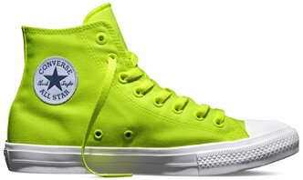 Кеды Converse (конверс) Chuck Taylor All Star II 150157 неон желтые (37)