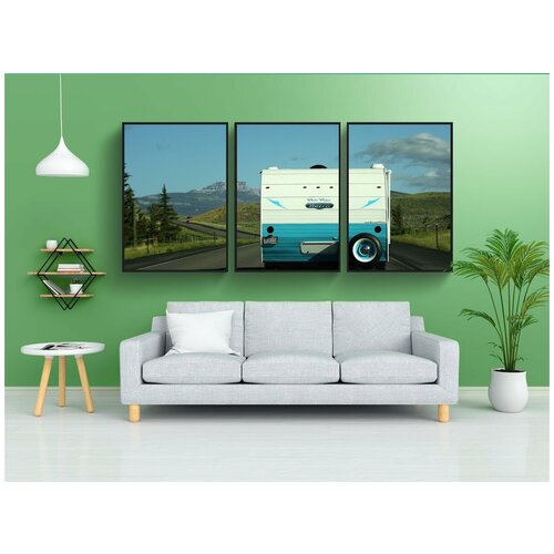 фото Набор модулных постеров для интерьера "соединенные штаты америки, кемпер, классический" 60x90 см. в тубусе, без рамки lotsprints