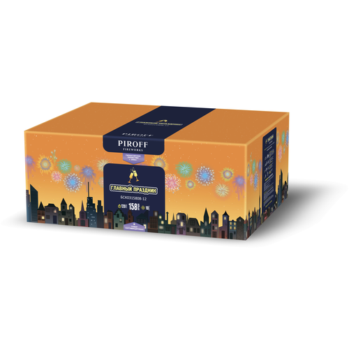 фото Батарея салютов piroff "главный праздник" 158 залпов/калибр 0,8", 1,2" piroff fireworks