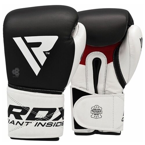 Боксерские тренировочные перчатки Rdx Leather S5 Black 14 унций