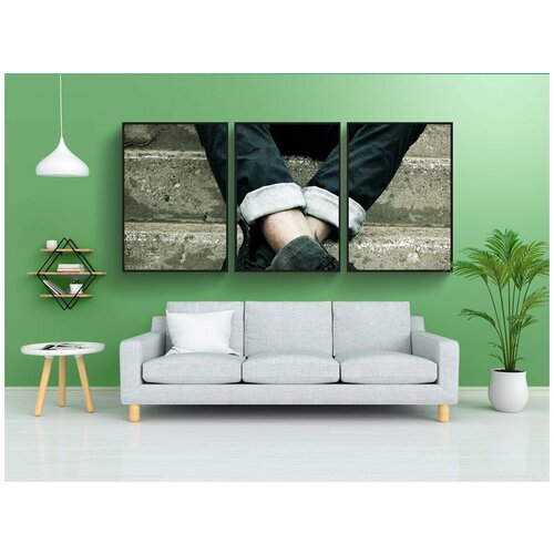 фото Набор модулных постеров для интерьера "туфли, шероховатый, лестница" 60x90 см. в тубусе, без рамки lotsprints