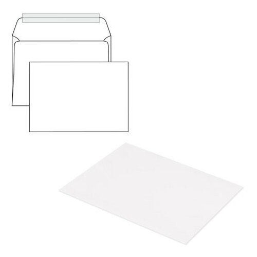 Конверты С5 (162×229 мм), отрывная полоса, белые, комплект 1000 шт.