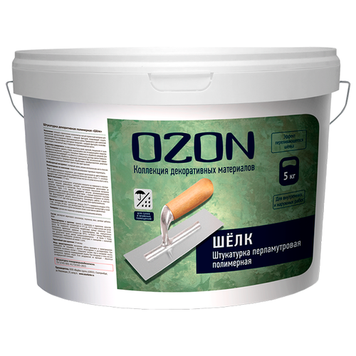 Декоративное покрытие OZON Шелк, серебристый, 5 кг