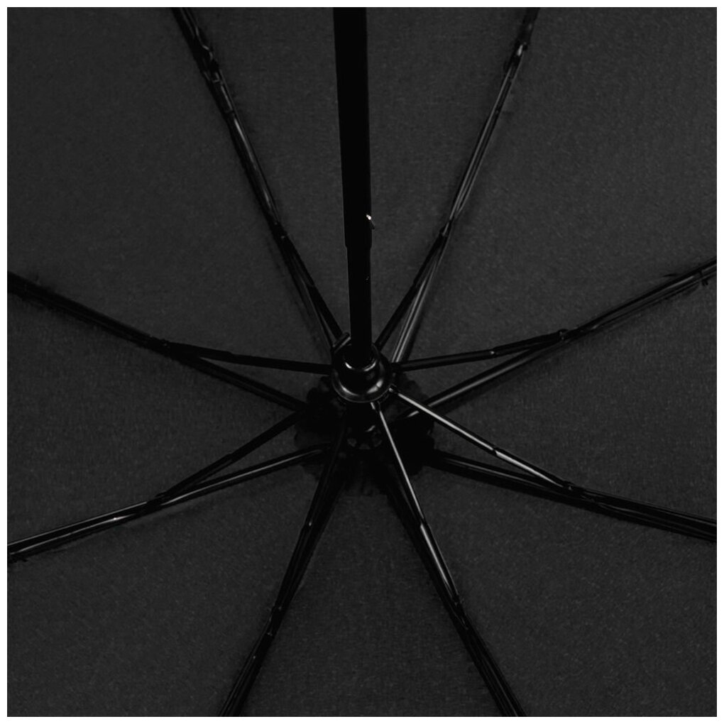 Зонт Doppler, механика, 3 сложения, купол 98 см., 8 спиц, система «антиветер», для мужчин, черный - фотография № 6