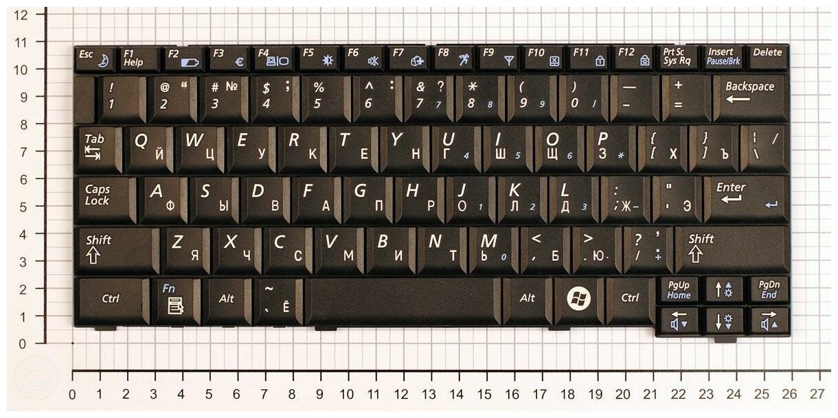 Клавиатура keyboard N120 для ноутбука Samsung N120 N510 черная