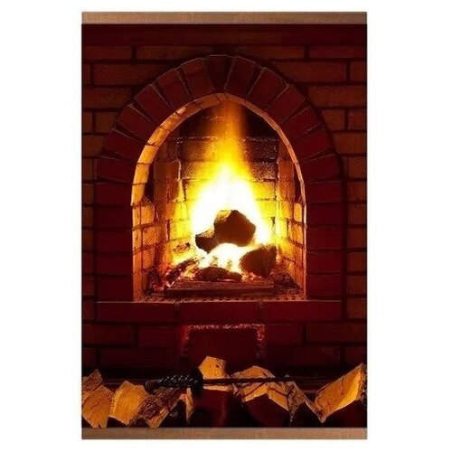 Гибкий настенный обогреватель Камин для помещений 60х105 см 134500₽