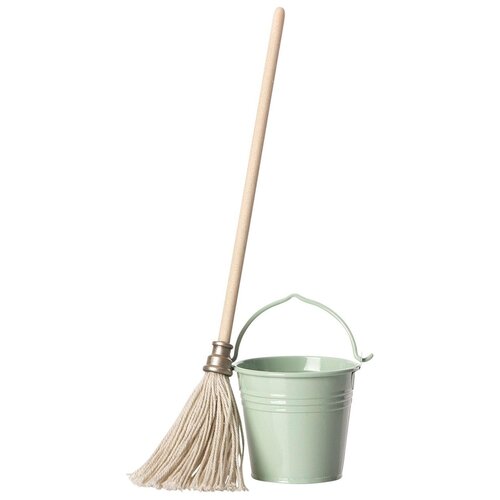 фото Игровой набор maileg miniature bucket and mop зеленый
