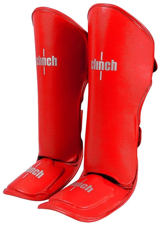 Защита ног Clinch Shin Instep Guard Kick ФКР (XL, Красный)