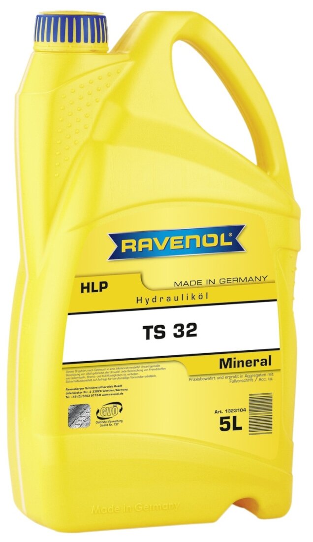 Гидравлическое масло RAVENOL Hydraulikoel TS 32 ( 5л) new