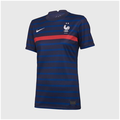 Женская игровая домашняя футболка Nike сборной Франции сезон 2020/21 синего цвета