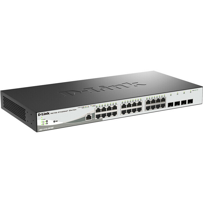 Коммутатор D-Link DGS-1210-28P/ME/B2A 28 портов (24x 1Gbs PoE, 4x 1Gbs SFP, управляемый L2) (DGS-1210-28P/ME/B2A)