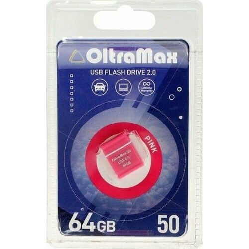 USB flash накопитель Oltramax 50 64GB Pink (OM-64GB-50)