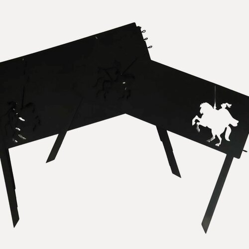 Изображение товара Бордюр садовый / декоративный садовый забор Рыцари 005 3 метра, 6 секций, цвет чёрный