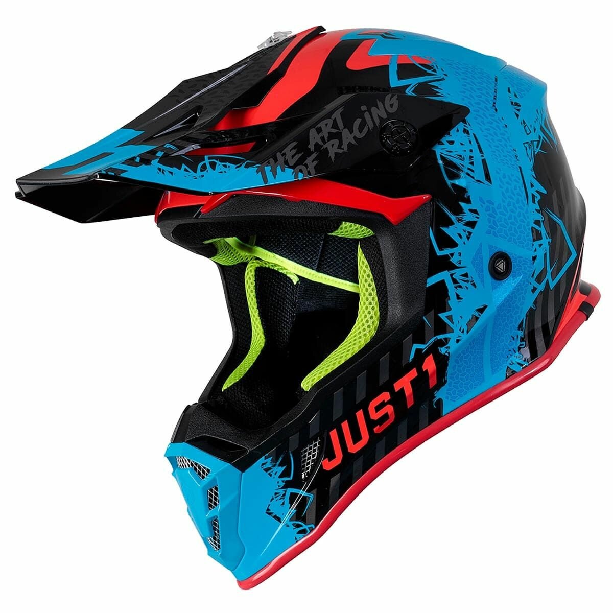 Шлем кроссовый JUST1 J38 Mask, синий/красный/черный, L