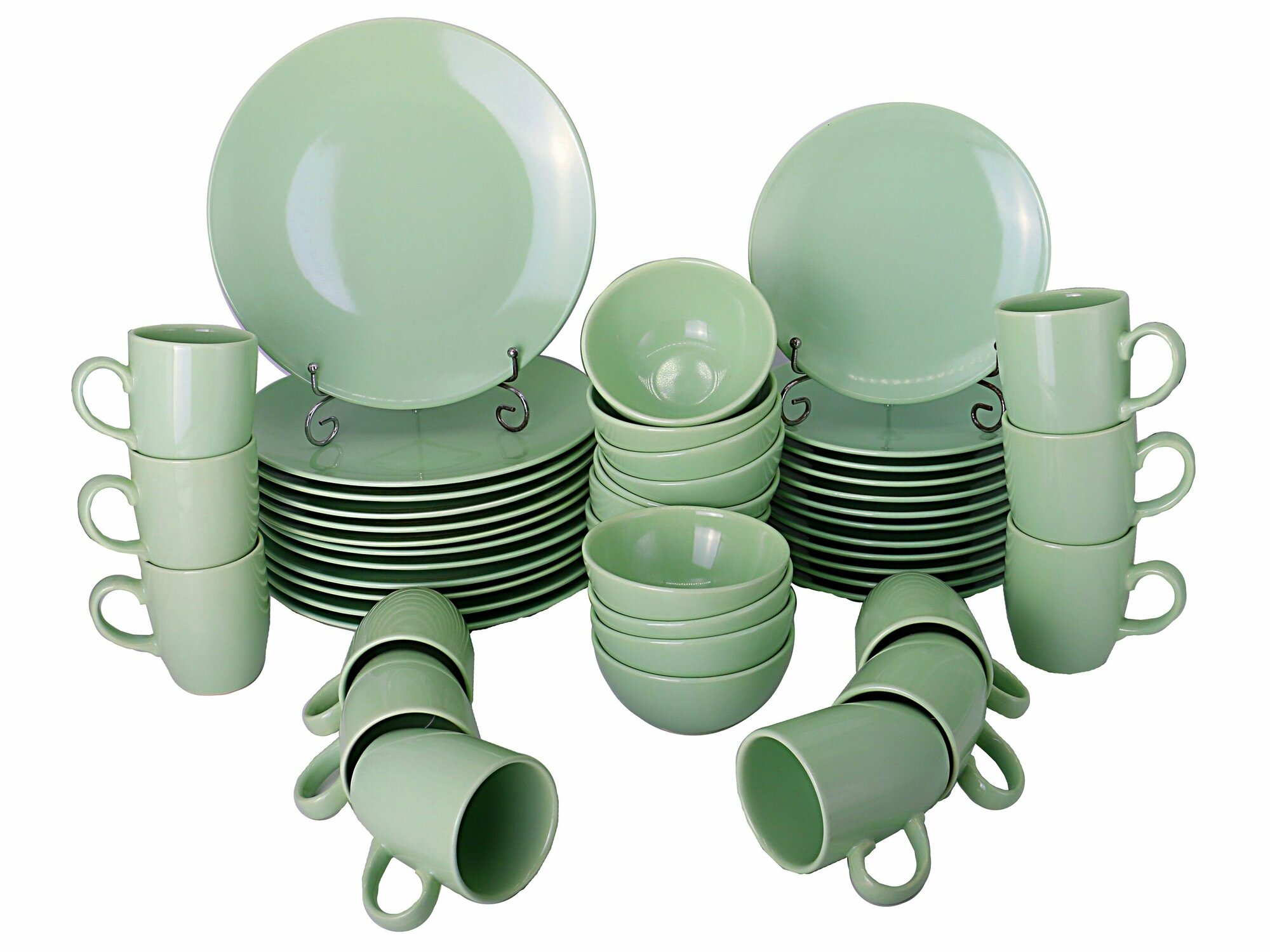 фото Столовый сервиз современная классика - Pablo, черный, белый, на 6 персон, 18 предметов