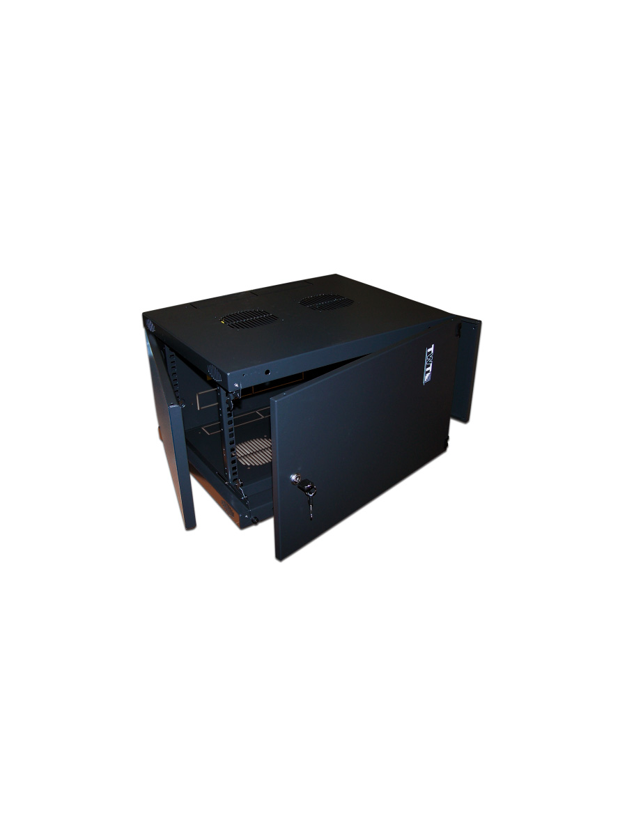 Шкаф настенный Next, 6U 550x600, металлическая дверь, черный (TWT-CBWNM-6U-6x6-BK) LANMASTER - фото №5