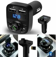 Автомобильный FM модулятор в прикуриватель, USB, зарядное устройство Multifunction Wireless Car MP3 Player X8, черный