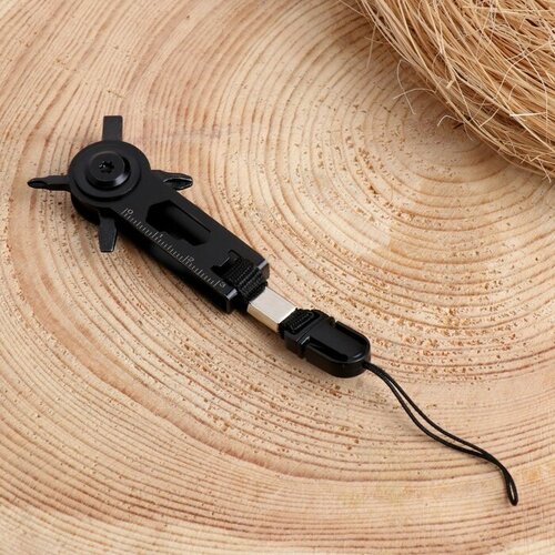 Брелок-мультитул 8в1 с отвертками, черный 10153304