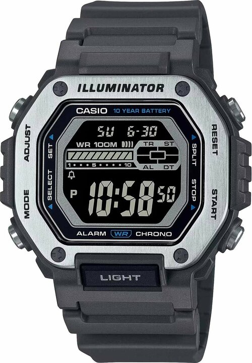 Наручные часы CASIO, хром/серый