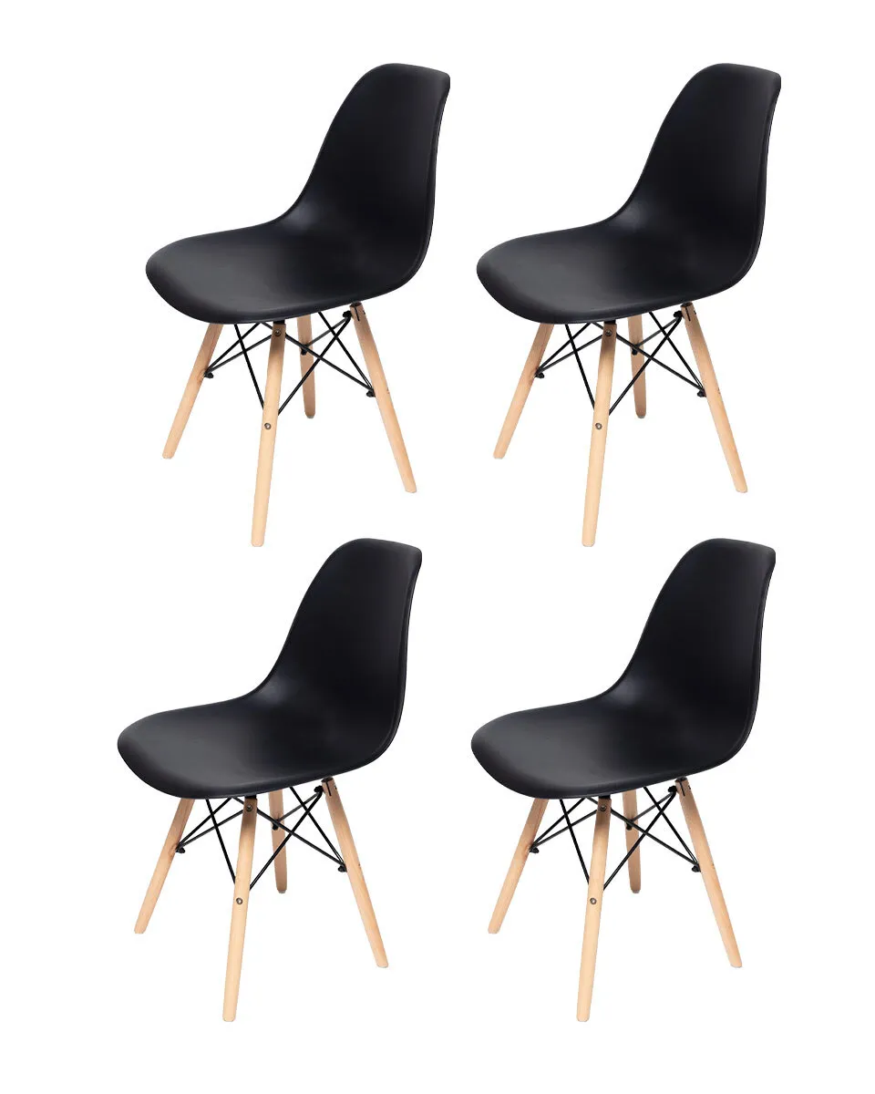 Комплект из 4-х стульев для кухни FP-235 ( аналог SC-001) черный, пластиковый