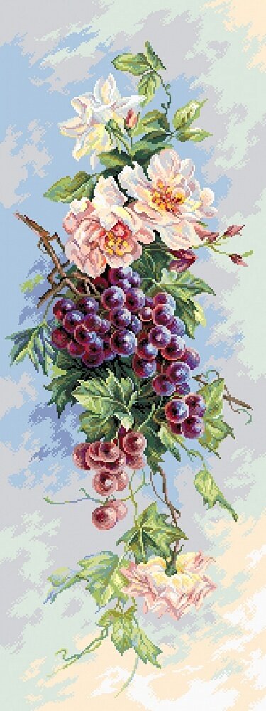 Рисунок на канве Матренин посад 40х90 см, 1820 Виноградная лоза (МП.40х90.1820)