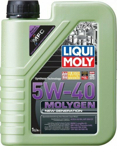 Масло моторное LIQUI MOLY SAE 5W40 Molygen New Generation 1 л 9053/8576 синтетическое, бут