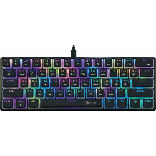 Клавиатура Оклик K763W механическая черный USB беспроводная BTRadio Multimedia for gamer LED 1920548 328200₽