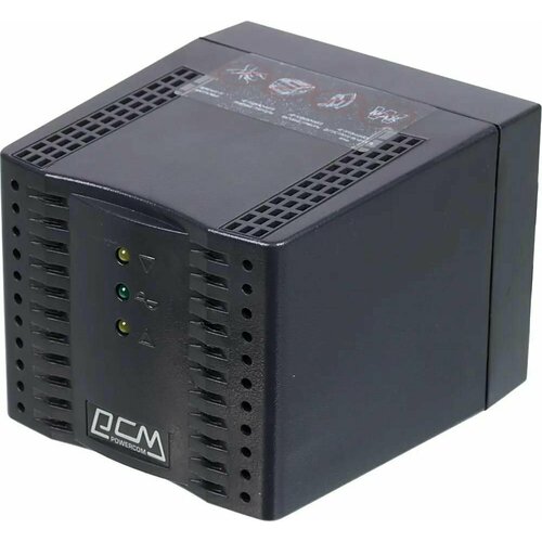 Стабилизатор напряжения POWERCOM TCA-1200 черный [tca-1200 black] стабилизатор напряжения powercom tca 3000 4 euro