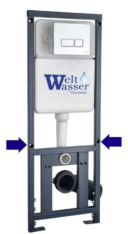 фото Система инсталляции WeltWasser WW MARBERG 410 SE для унитаза с кнопкой хром