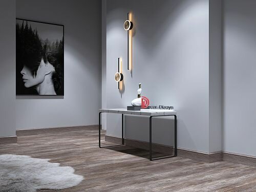 фото Плинтус декорированный, дюрополимер Decor-Dizayn (Декор-Дизайн) 005-80SH Серый, размер 79х13x2400мм