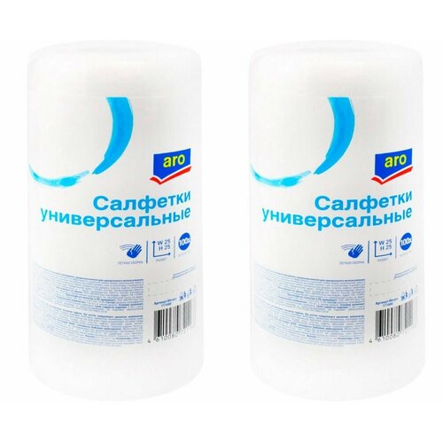 Aro Салфетки универсальные в рулоне 25 х 25см 100 шт 2 рулона 922₽