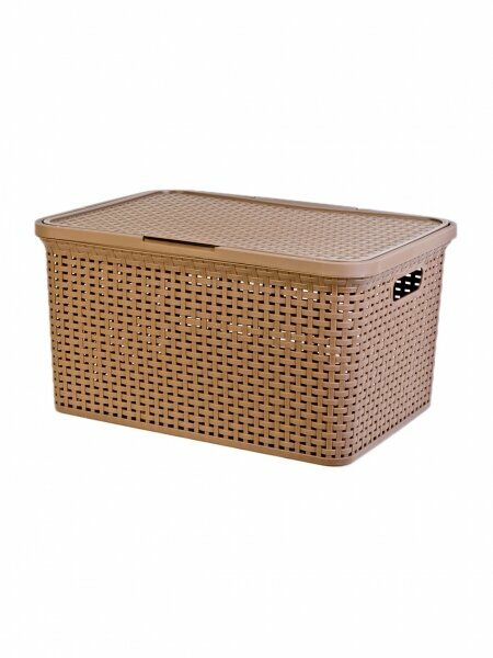 Ящик артлайн с крышкой 30л 460х345х245, POLIMERBYT, пластик, цвет в ассортименте