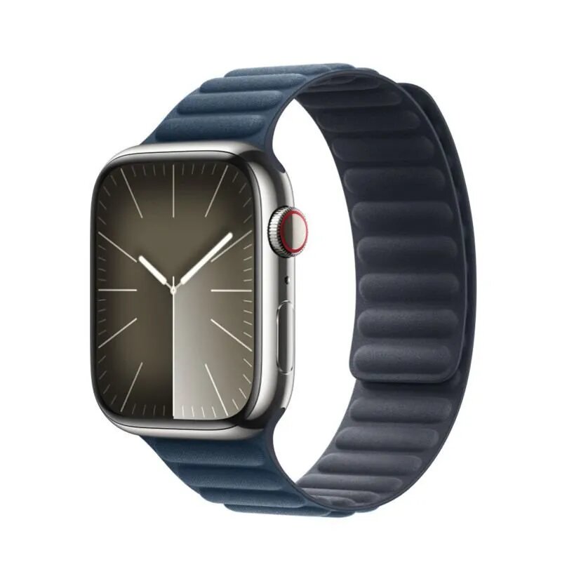 Ремешок из прочного микротвила FineWoven, на магнитах для часов Apple Watch 42/44/45/49 Wiwu Magetic Loop Watch, Синий