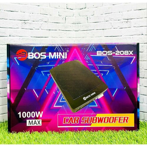 Сабвуфер компактный напольный со встроенным усилителем Bos mini 208X Bluetooth 8 дюйм 1000W6см толщина 7450₽
