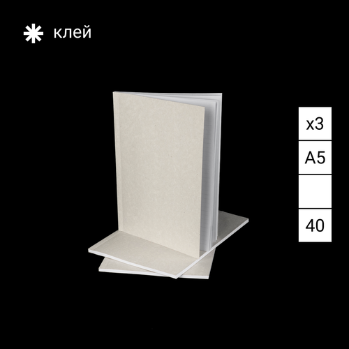 Набор тетрадей №1 / А5 без разметки 40 листов 3 шт 
