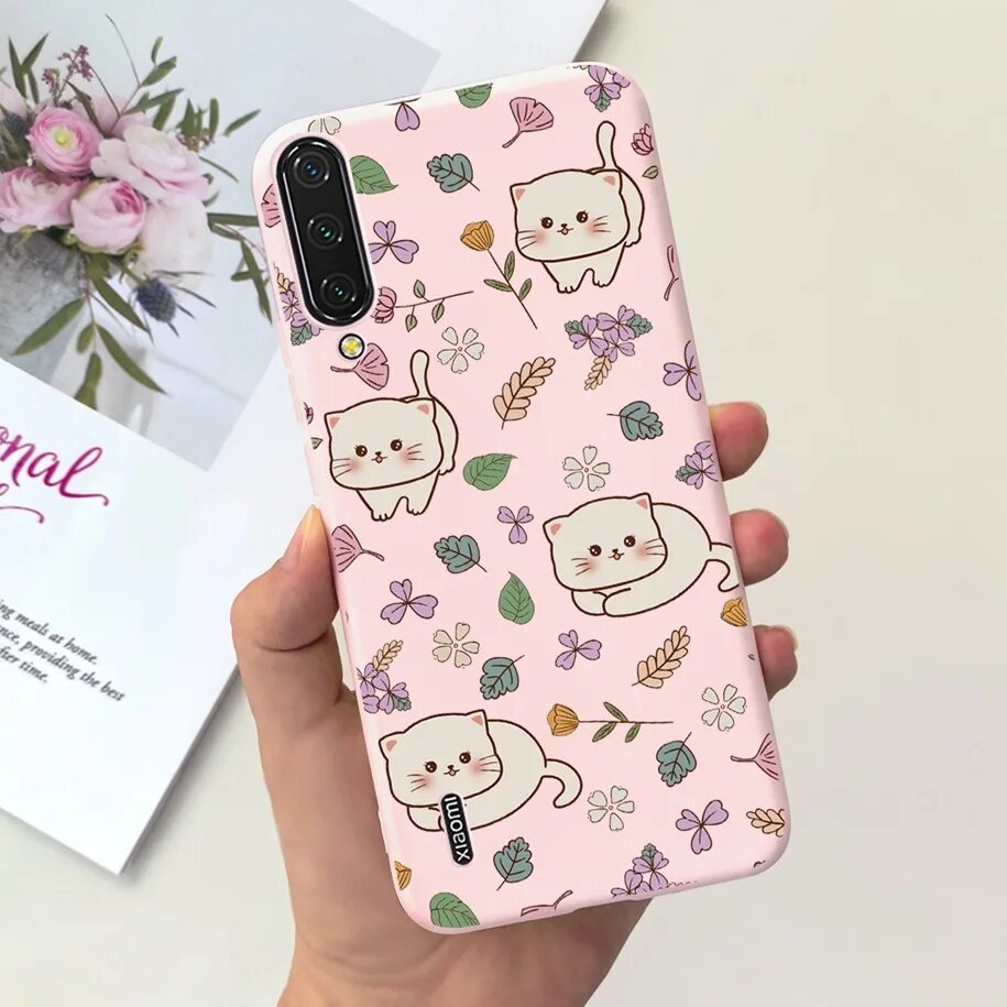 Чехол Mi 9 Lite для Xiaomi Mi 9 SE, чехол с милым котом, Розовый, Capa-U45, For Xiaomi Mi 9