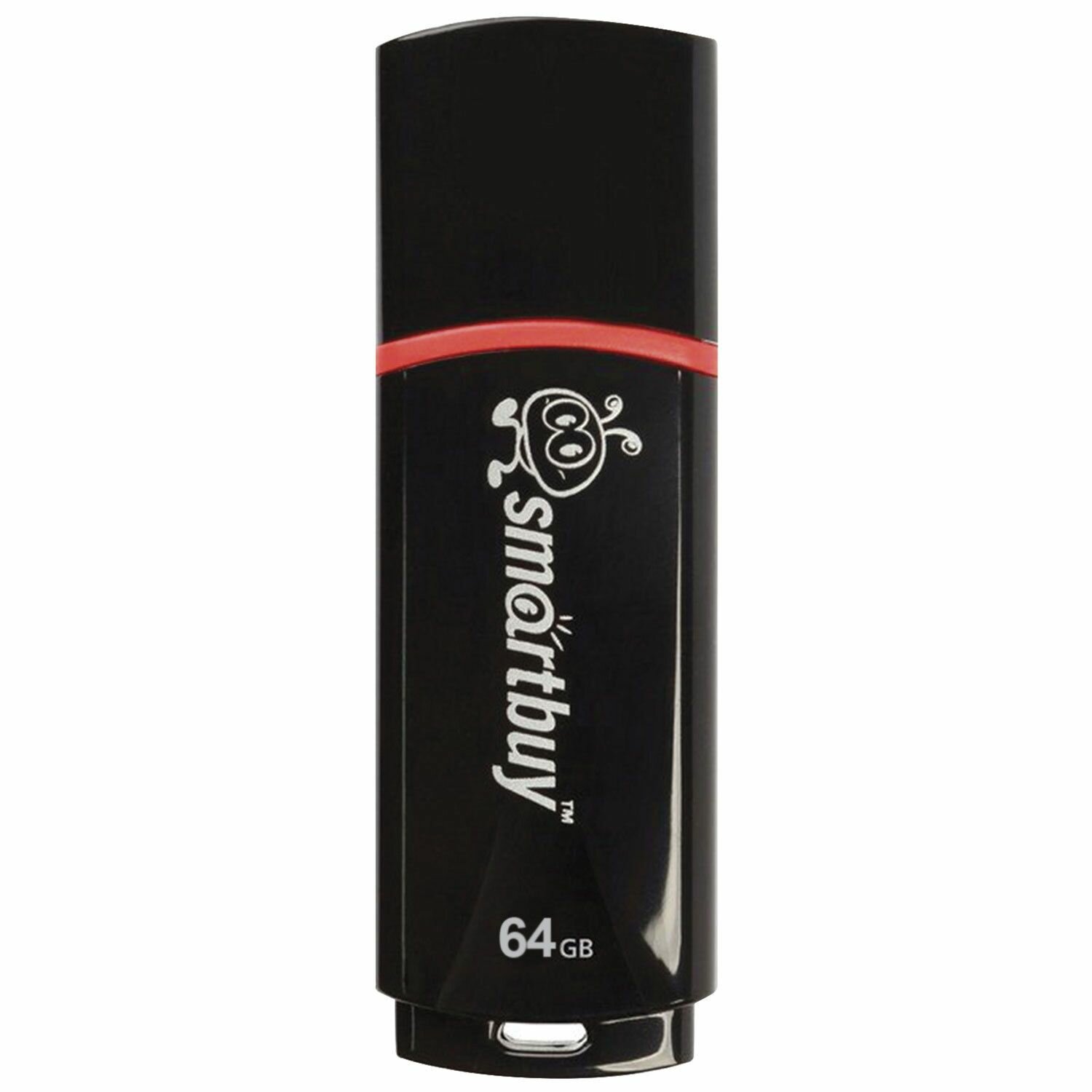 Флеш-карта SmartBuy Crown, 64 гб, USB 2,0, черная (SB64GBCRW-K)