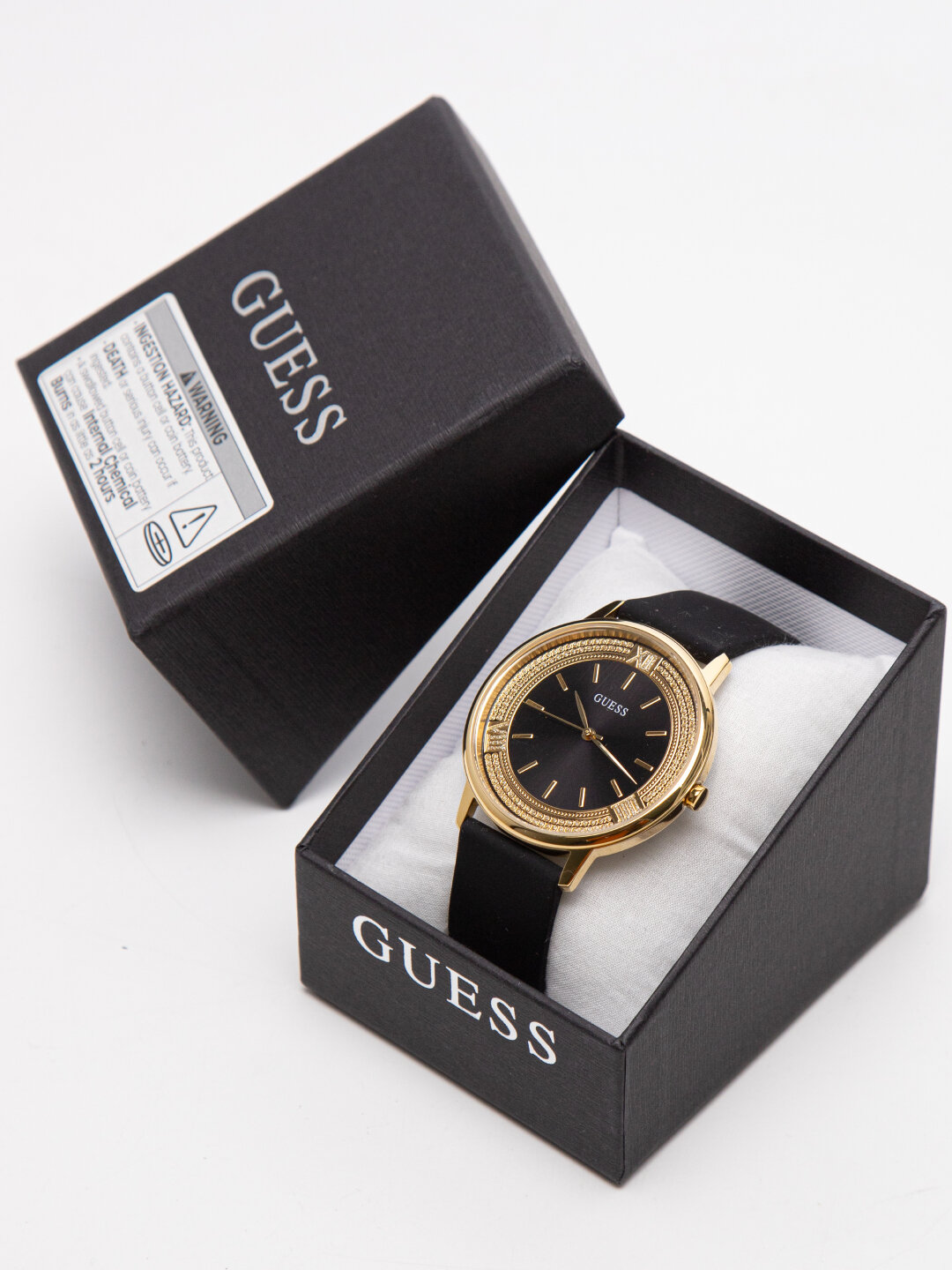 Наручные часы GUESS, черный/золотистый — фото 1