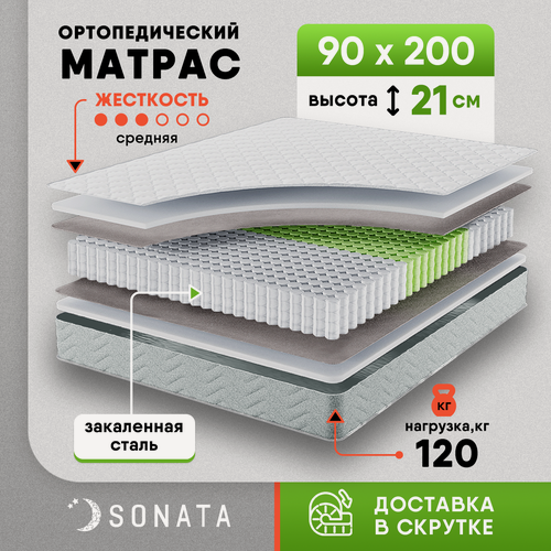 Изображение товара Матрас SONATA ULTRA COMFORT Независимые пружины, 90х200 см