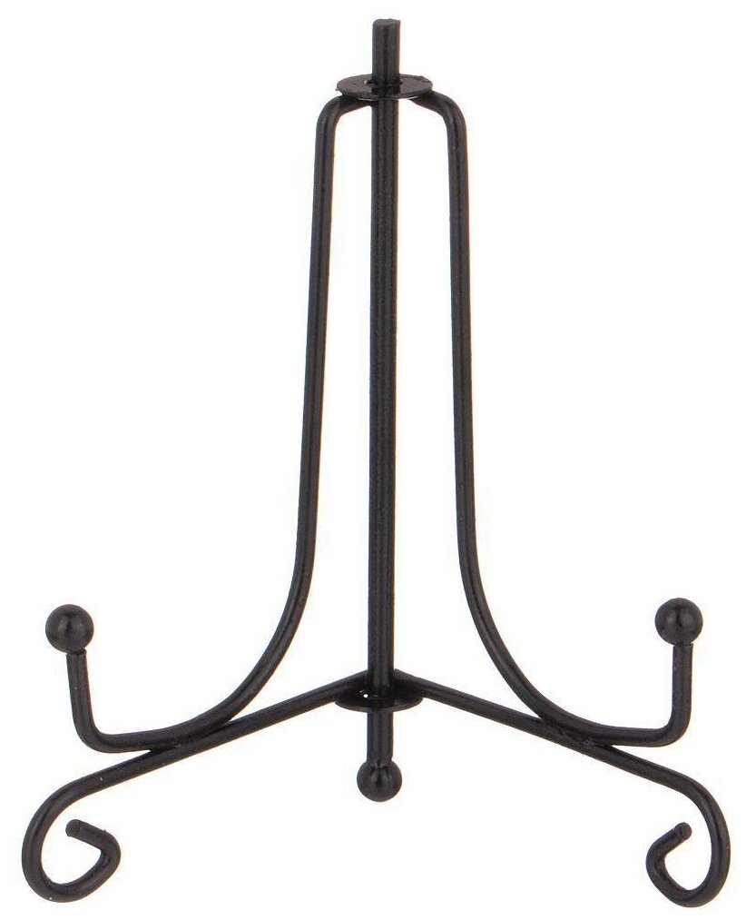 фото Комплект подставок для тарелок из 5 шт Lefard 10*6*10 см цвет - черный / Металлическая подставка для сувениров, картин, фотографий