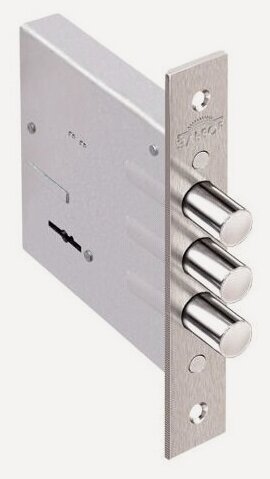 Изображение товара Замок врезной Эльбор Кремень 1.04.03 никель, сув, 3 риг.