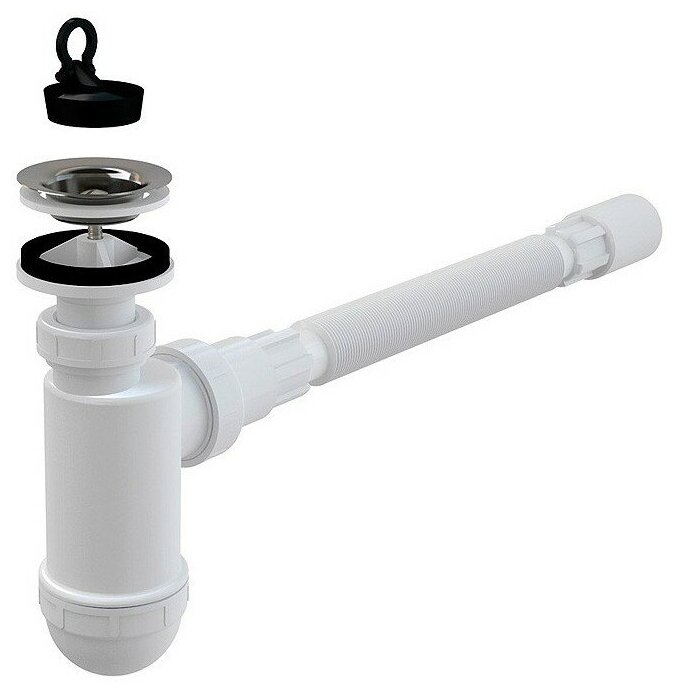 фото Сифон для раковины AlcaPlast A41+A710