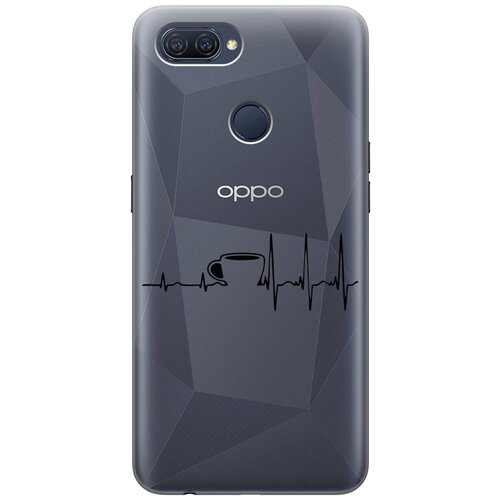 Силиконовый чехол с принтом Coffee Cardiogram для Oppo A12 / A7 / A5s / Оппо А12 / А7 / А5с силиконовый чехол с принтом coffee cardiogram для oppo a54 оппо а54